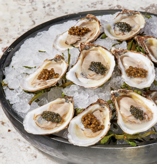 oysters and caviar